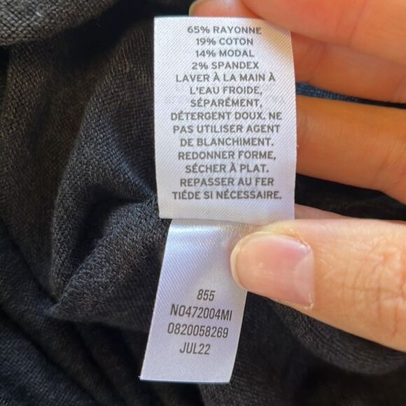 NWOT Nordstrom | Black Knit V Neck Stretchy Comfy Sleeveless Maxi Dress M - Picture 8 of 8